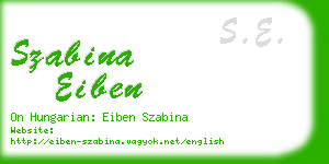 szabina eiben business card